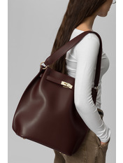 Сумка жіноча з еко-шкіри SYM-25-43 Бургунді Бордовий