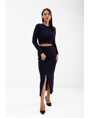 Трикотажний костюм KT-231014 Синій one size