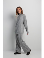 Трикотажний костюм KT-2367 Сірий one size