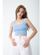 Топ трикотажний FUT-5643 Синій one size Блакитний.