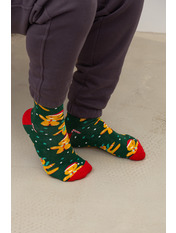 Чоловічі новорічні шкарпетки SH-4080 Зелений