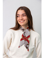 Шарф 25 Бордовий Сірий+бордовий Сірий