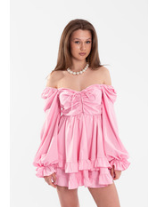 Сукня з софту PLA-201 M Рожевий Рожевий M
