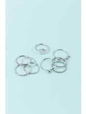 Набір каблучок KOL-CHN-0170-8 Сріблястий