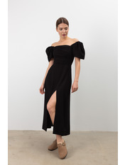 Сукня з віскози PLA-D1925 Чорний XS