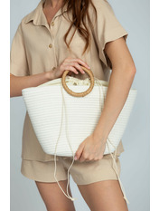 Плетена сумка SS-3200 Білий