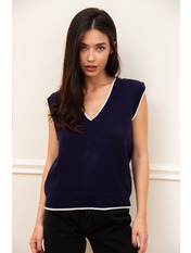 Жилетка трикотажна JL-224267 Темно синій Синій one size