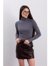Водолазка з коміром  приталена GO-1302 one size Сірий Сірий one size