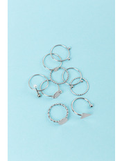 Набір каблучок KOL-CHN-1120-11 Сріблястий