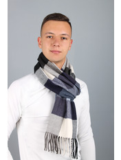 Чоловічий шарф MS-02 Сірий+фіолетовий Сірий Фіолетовий