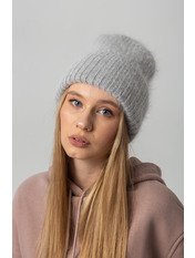 Ангорова шапка SHP-222748 Сірий