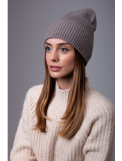 Вовняна шапка SHP-45675 Коричневий Мокко