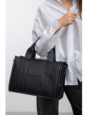 Сумка жіноча з натуральної шкіри з натуральної шкіри SYM-03538 Чорний