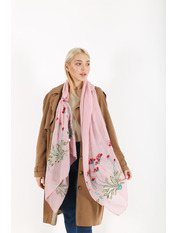 Шарф SV-04 Рожевий Хризантема рожевий