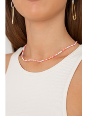 Чокер CH-2207 Рожевий+кораловий Рожевий