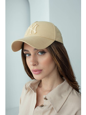 Бейсболка BK-4899 Бежево-молочний 57-58 Бежевий Молочний Коричневий