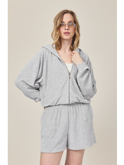 Велюровий костюм з шортами KT-803 XS Меланж Сірий Меланж XS