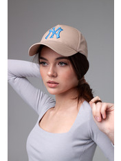 Бейсболка BK-4899 Коричневий 55-56 Бежево-синій Бежевий Синій