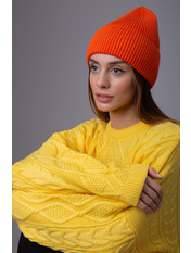 Бавовняна шапка SHP-47473 Коричневий Теракотовий