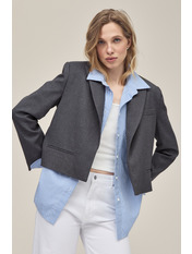 Жакет укорочений   PG-4011 XS/S Сірий Сірий  XS/S