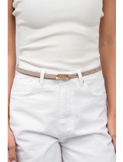 Ремінь шкіряний  105 см REM-05157507 Бежевий