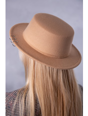 Капелюх фетровий KPF-К1 Бежевий Коричневий