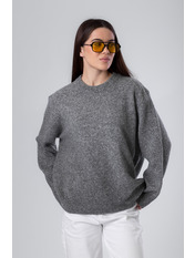 Светр з вирізом KOF-8544 Сірий one size Антрацит Антрацит one size