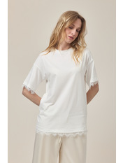 Футболка прямого крою FUT-760 one size Молочний Молочний one size