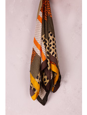 Хустка атласна PLA-33 Коричневий