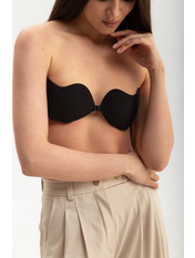 Бюстгальтер-неведимка з застібкою спереду BR-2615 Чорний Чорний С С