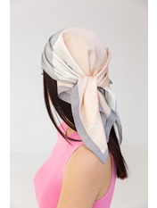 Хустка атласна APL-245 Сірий Сіро-бежевий