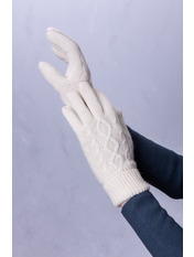 Рукавиці RUK-1308 Білий Темно-молочний one size