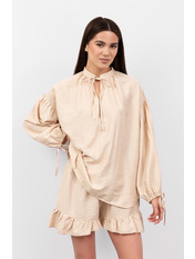 Повсякденний костюм з шортами KT-151 XS/S Бежевий Бежевий XS/S