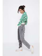 Лонгслів в смужку  KOF-214227 Зелений 5 Зелений one size