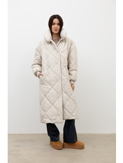 Пальто    KR-723 XS Сірий Світло сірий