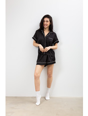 Атласна піжама PGM-105 Чорний M/L