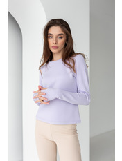 Лонгслів однотонний  KOF-760 Лавандовий Рожевий M