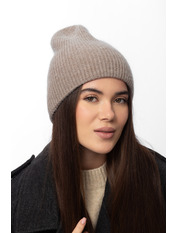 В'язана  шапка SHP-25005 Бежевий Капучиновий