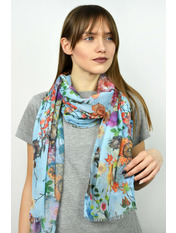 Палантин Саїда Світло-блакитний Блакитний яя_180*75