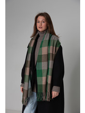 Шарф SH-010123 Зелений Сірий Сіро-зелений