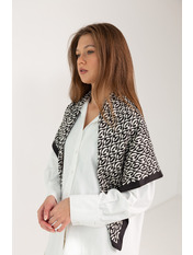 Хустка атласна APL-121 Чорний Білий Чорний+білий