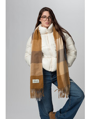 Шарф SH-119321 Коричневий Коричневий+молочний