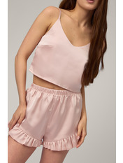 Сатинова піжама  PGM-121 Рожевий XS Рожевий  XS