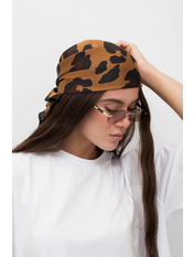 Хустка атласна APL-322 Леопардовий Коричневий