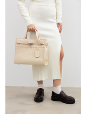 Сумка жіноча SYM-23-30 Бежевий Кремовий+срібний
