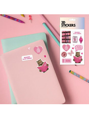 3D стікери "Bookish Mood" Набір 12 стікерів SB-73 3D стікери