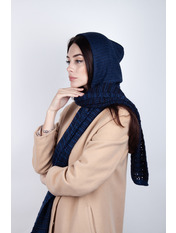 Шарф V1925(8) Синій+чорний Синій Чорний