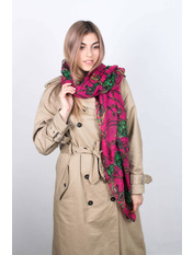 Шарф 7 Рожевий Хризантема рожевий