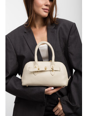 Сумка жіноча з натуральної шкіри з натуральної шкіри SYM-03866 Бежевий