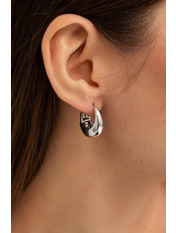 Сережки кільця SER-58 Сріблястий